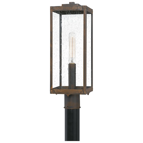 Quoizel Westover 1-Light Industrial Bronze Outdoor Post Lantern WVR9007IZ - main